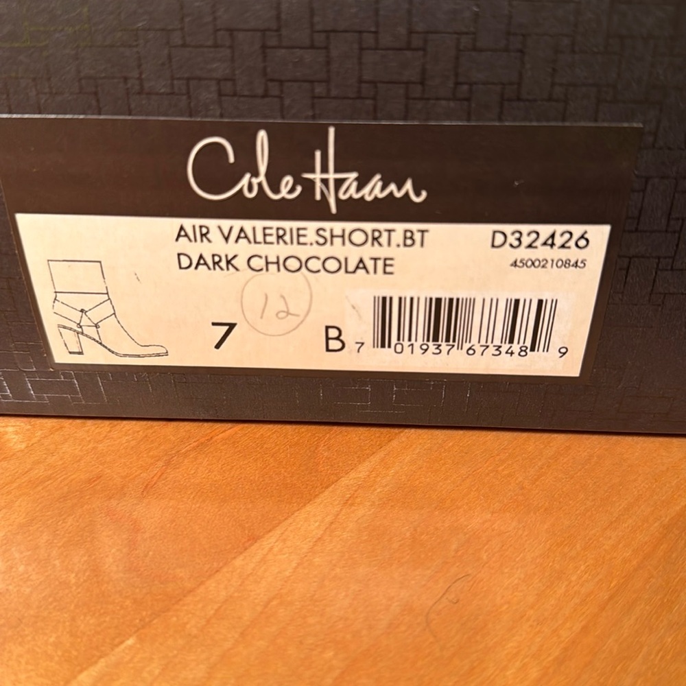 Cole Haan women’s dark chocolate heel boots size 7